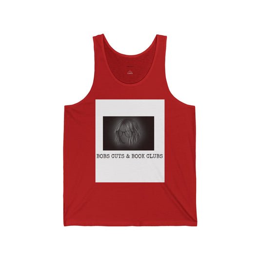 Bob's Cuts & Book Clubs Unisex Jersey Tank | Fun Summer Tank, Book Lover Gift, Casual Wear, Reading Club Apparel, Comfortable Summer Top